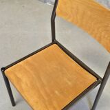 Designer wood and metal chair
