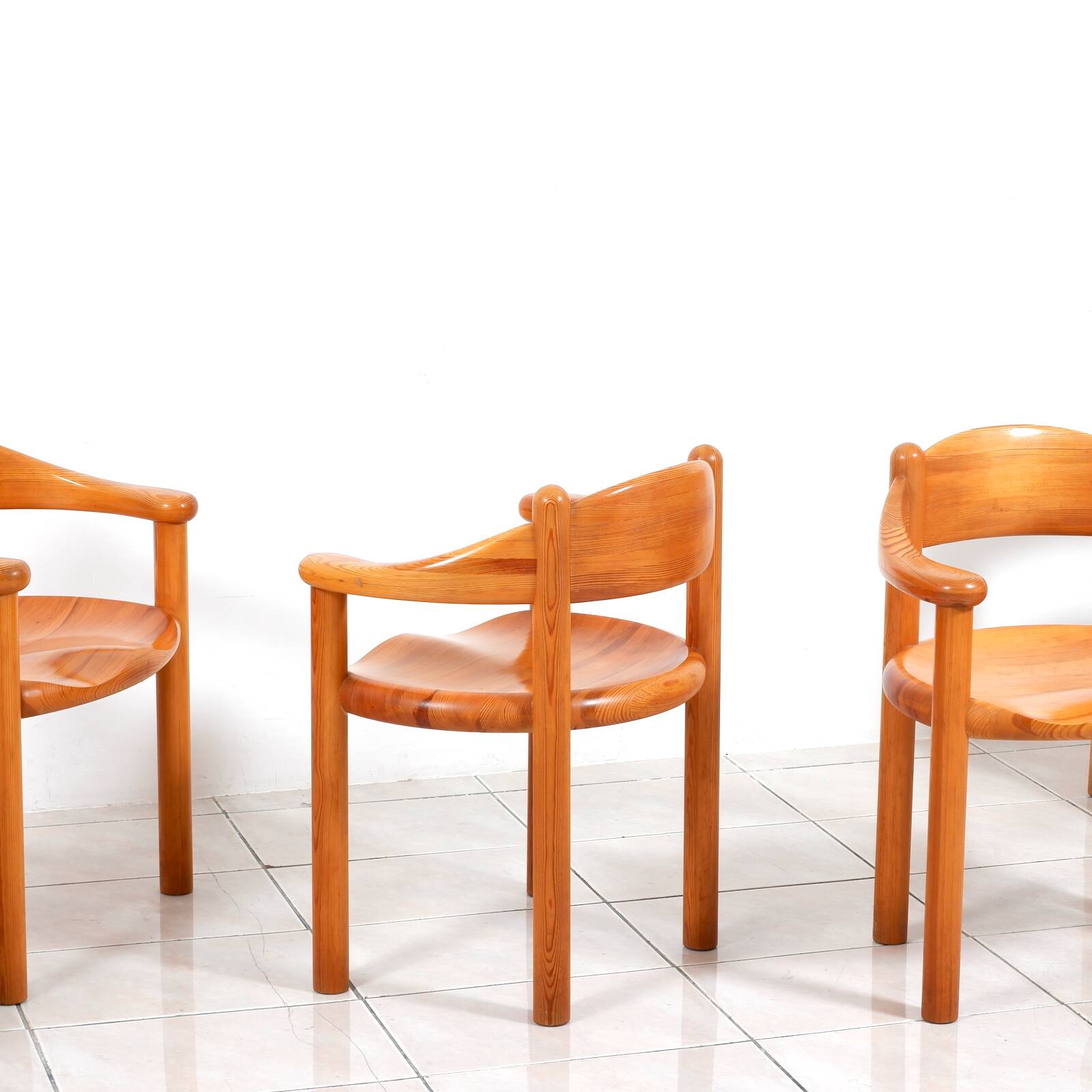 Set of 6 solid pinewood armchairs by Rainer Daumiller for Hirtshals Sawmill