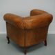 Fauteuil Club Vintage en Cuir Couleur Cognac, Pays-Bas