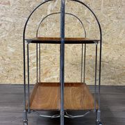 Chariot de service table d'appoint dinette space age brown design 60s 70s