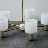 Lustre suspension Vintage Design Perplex 5 feux
