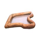 David Marshall Brutalist Asymmetrical Brass Ashtray, 1980s