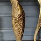 Gilded bronze console Louis XV style and its Mirror Mid-twentieth Marble
