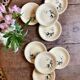 Set of 8 vintage dessert plates, Tulipe by Céranord