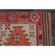 Vintage Turkish hand-knotted wool cotton beige runner rug  114x362