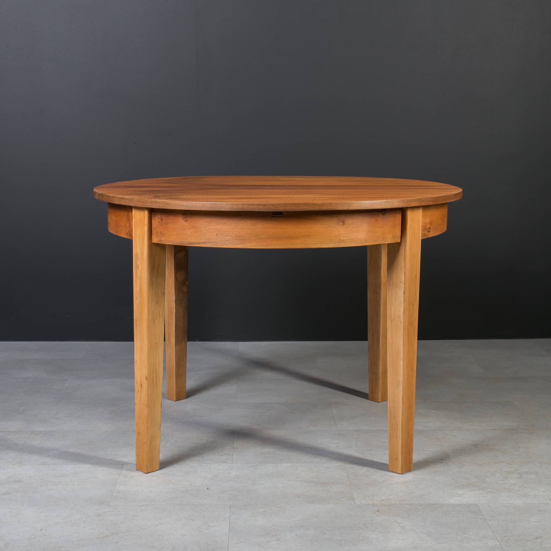 Unique dining set: Extendable round table and Czech chairs by Antonín Šuman