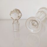 Carved glass decanter