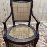 Pair of Louis XVI period caned armchairs
