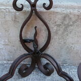 Paire d'appliques en fer forgé
