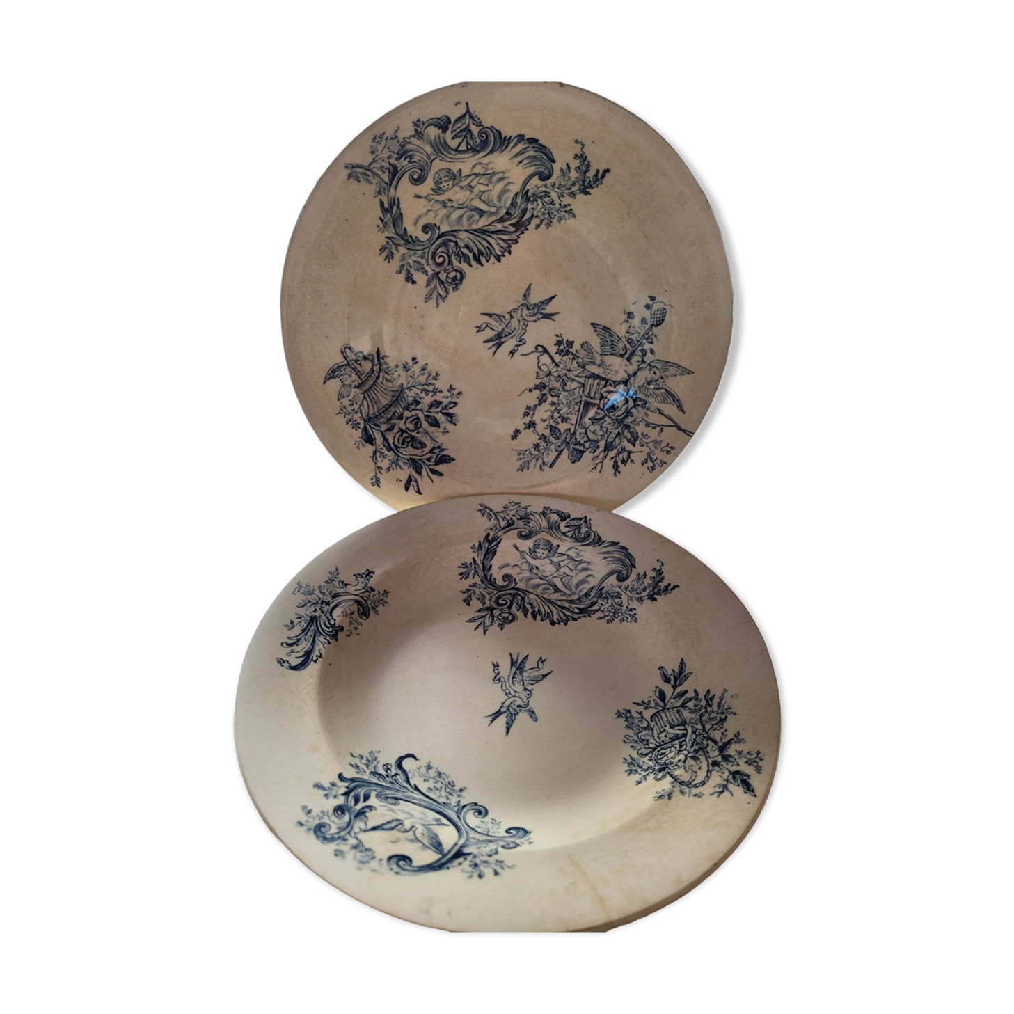 2 hollow plates Terre de fer