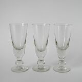 Set of 3 absinthe glasses, early 20th century
