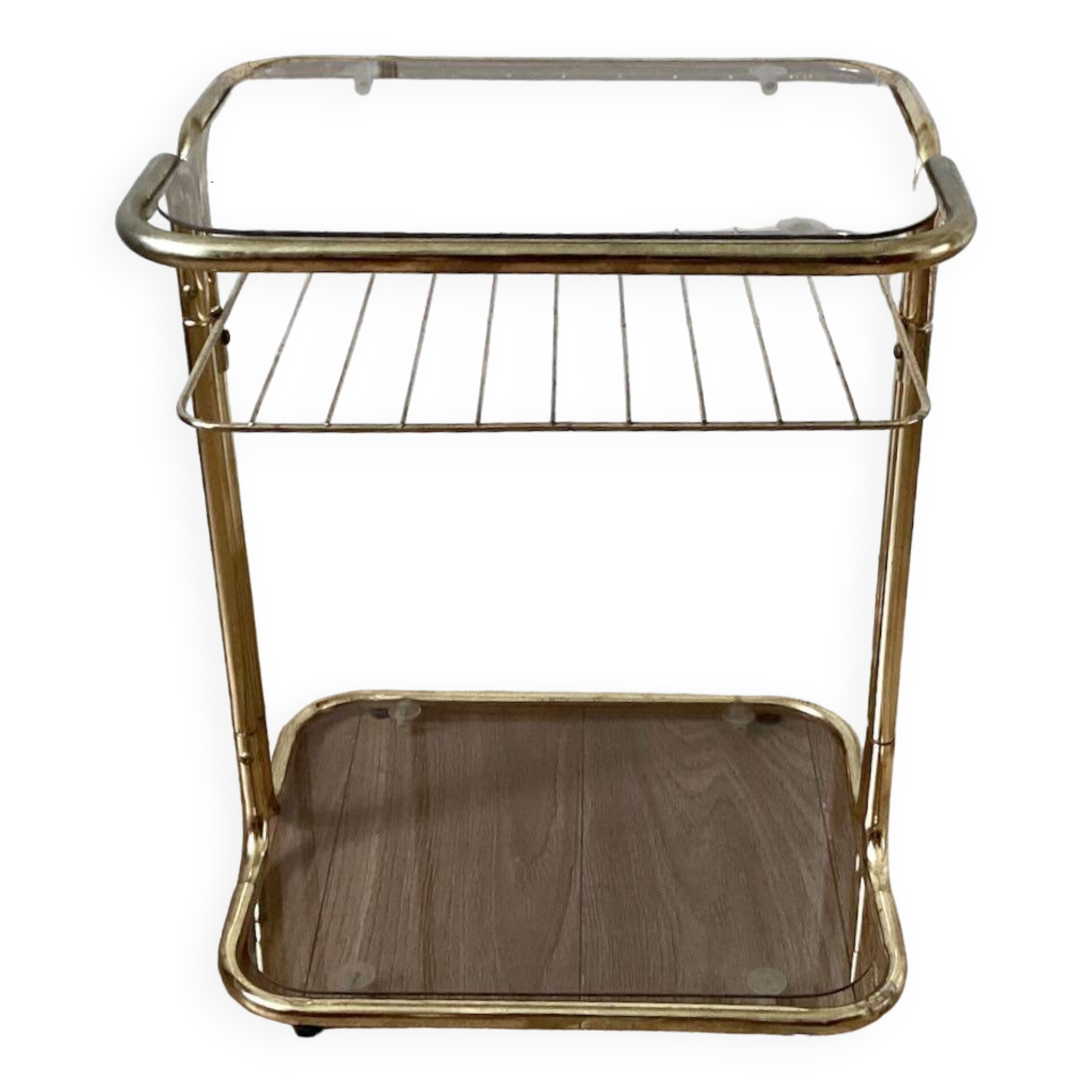 Gold and glass side table