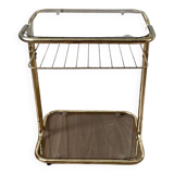 Gold and glass side table