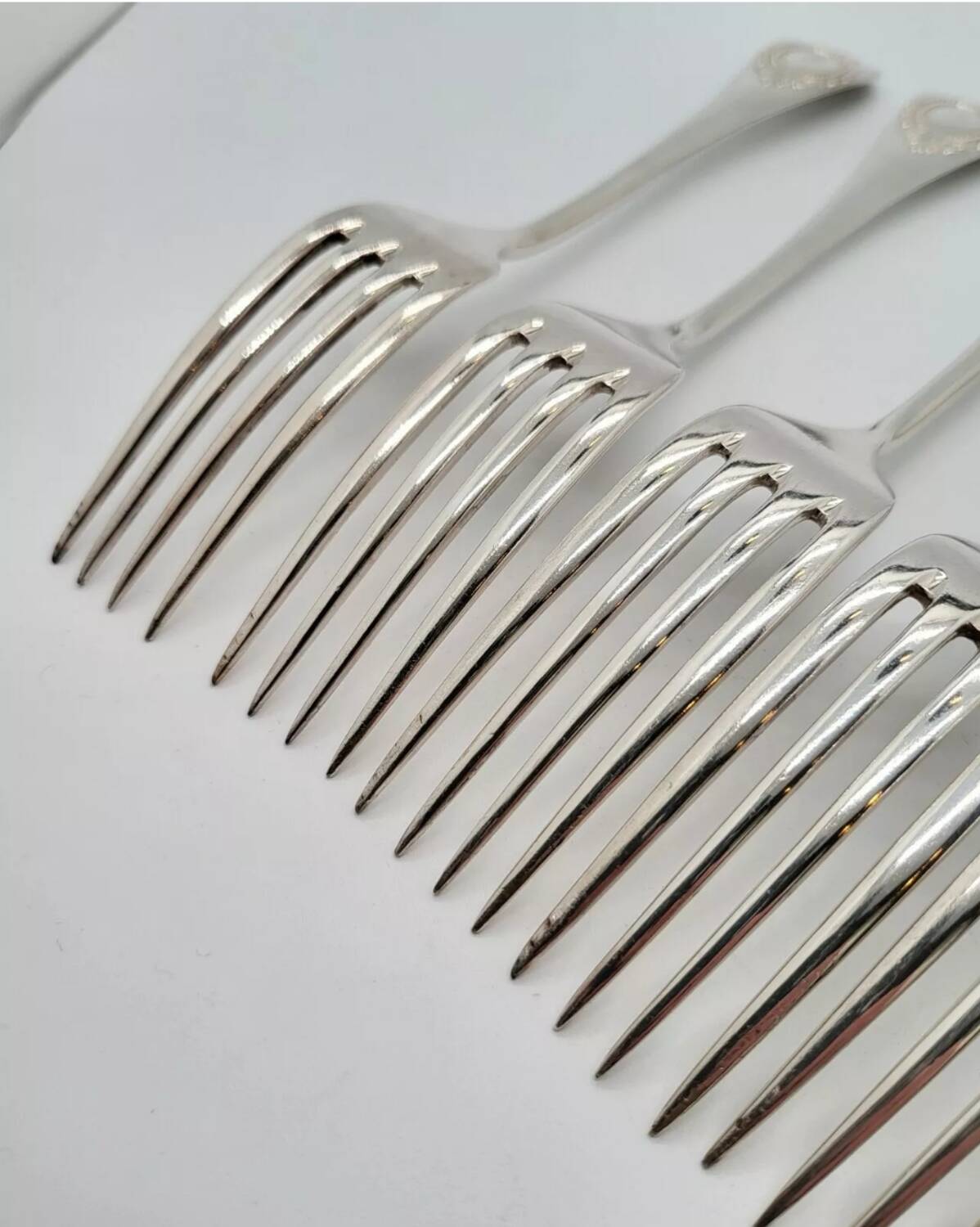 Alfenide Silver Plated Table Forks Set of 7