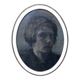 École romantique française, XIXe siècle Portrait d'homme, huile sur papier