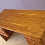 Modernist office in blond oak
