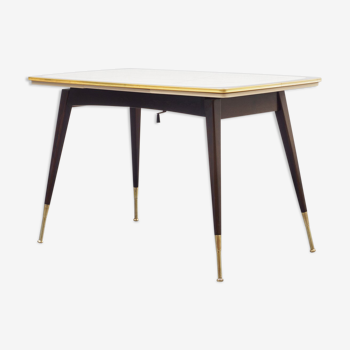 Table haute-basse années 50 réglable en hauteur extensible