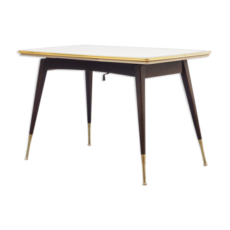 Table haute-basse années 50 réglable en hauteur extensible