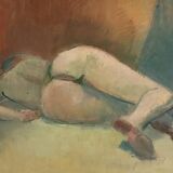 Tableau figuratif signé Marais, France années 70