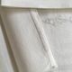 set of 6 19th damask linen napkins embroidered to a fish