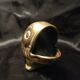 Empty pocket fish in gilded bronze