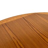 Vintage Design Pine Dining Table, Oval Table from the 1970s