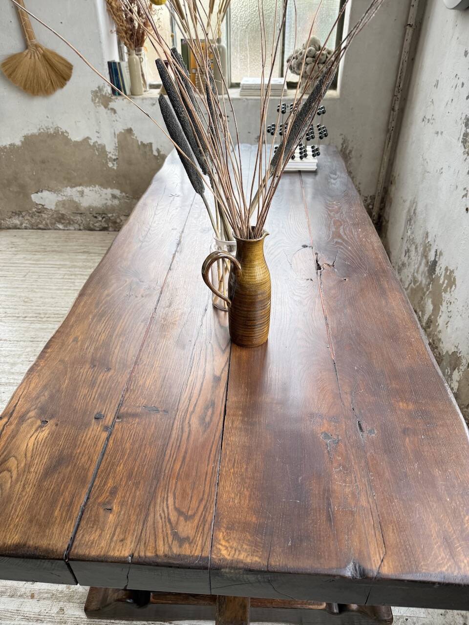Table de monastère XXL en chêne, 19ème s.
