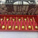 Christofle alfenide 12 mocha spoons + 12 cake forks Russian handle box