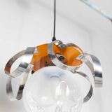 Murano glass globe pendant light, Maazzega edition, Italian design