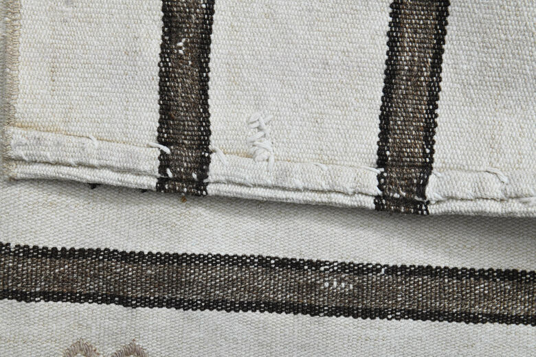 Flat vintage kilim hallway rug