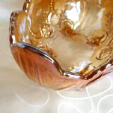 Glass fruit basket, Inwald Carnival molded glass bowl.