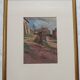 Watercolor by henri chartier: village streets around 1900, military painter