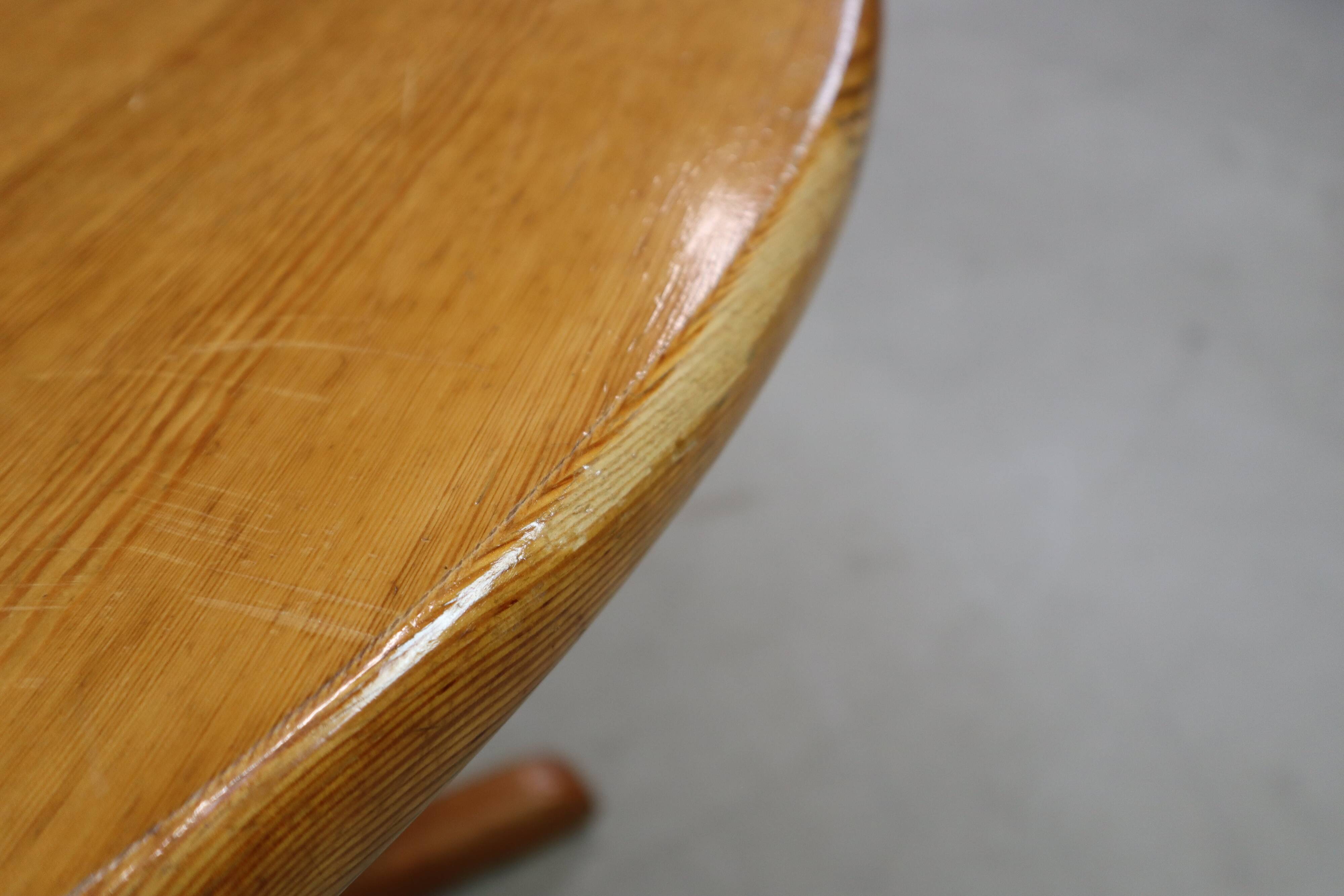 Scandinavian solid pine extendable dining table