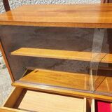 1960 vintage furniture teak plate showcase chest