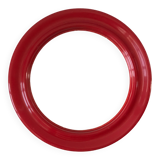 1970s red round plastic mirror