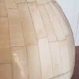 Coconut ice cube bucket, 50s marquetry