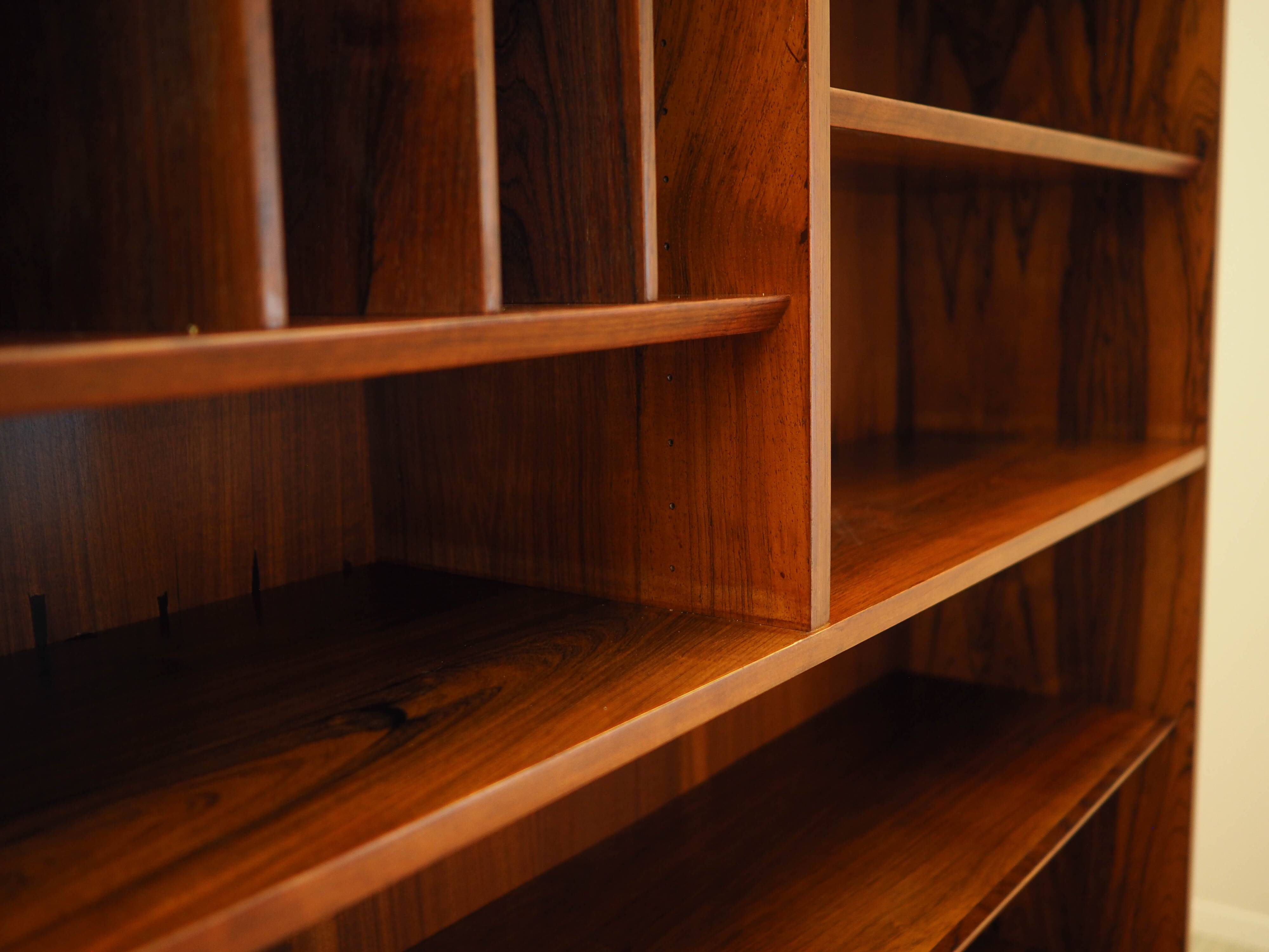 Rosewood bookcase, Danish design, 1970s, manufactured by Hundevad