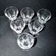 Lot 6 wine glasses cut crystal goblet with flat side Saint-Louis Béarn? Near Talleyrand 7.5