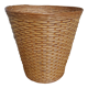 Wicker rattan wastepaper basket