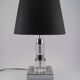 Modernist seventies table lamp 1970 cubes cut glass and chrome metal cylinders