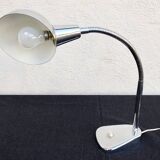 Large Art Deco chrome lamp on flexible and adjustable.