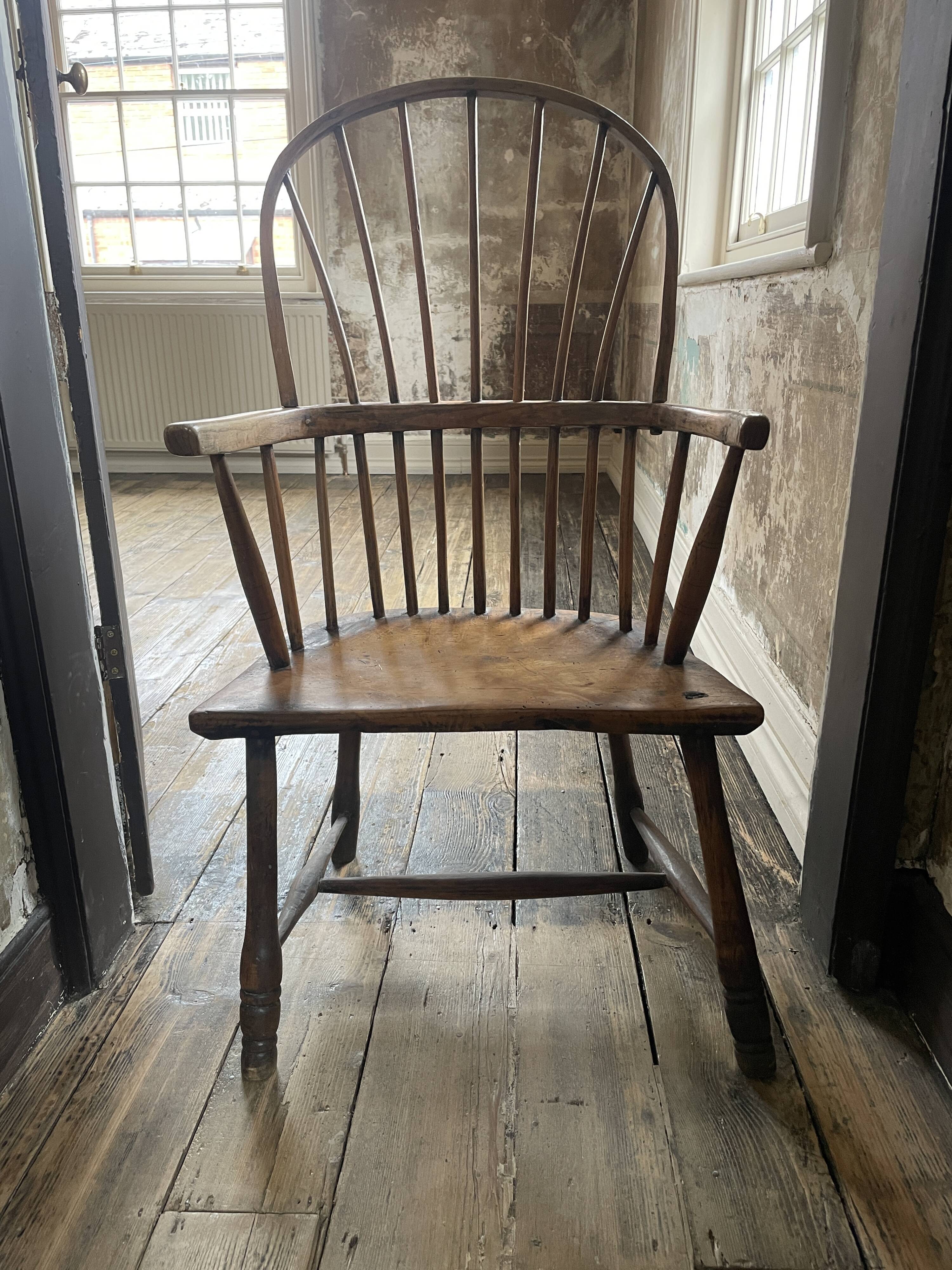 18th / Early 19th Century English Vernacular Windsor Armchair | Primitive E