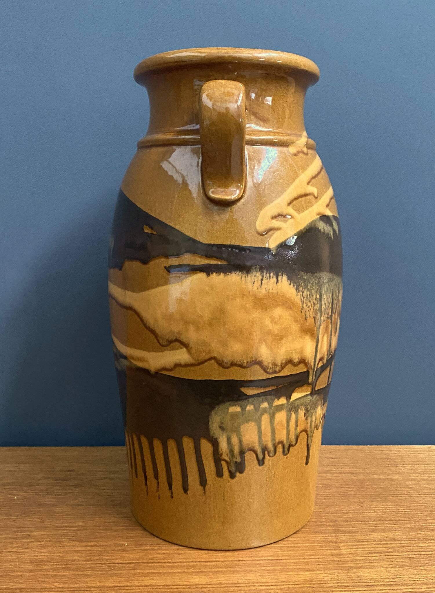 Xl Scheurich vase brown model 220-44 1970s