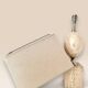 Travertine lamp by Philippe Barbier