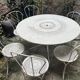 Garden table + 6 antique chairs