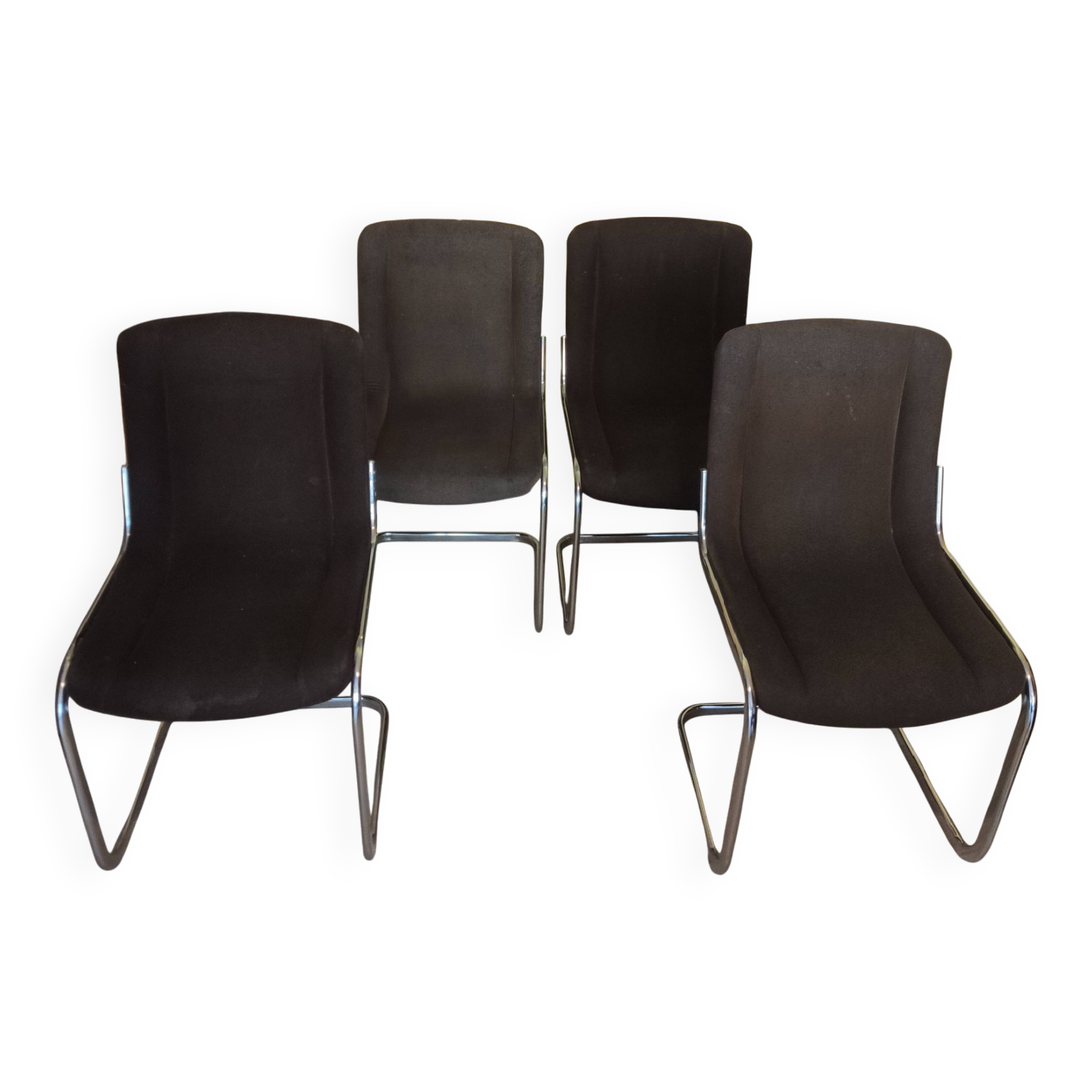 Lot 4 chaises italiennes Cidue 1970