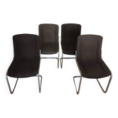 Lot 4 chaises italiennes Cidue 1970