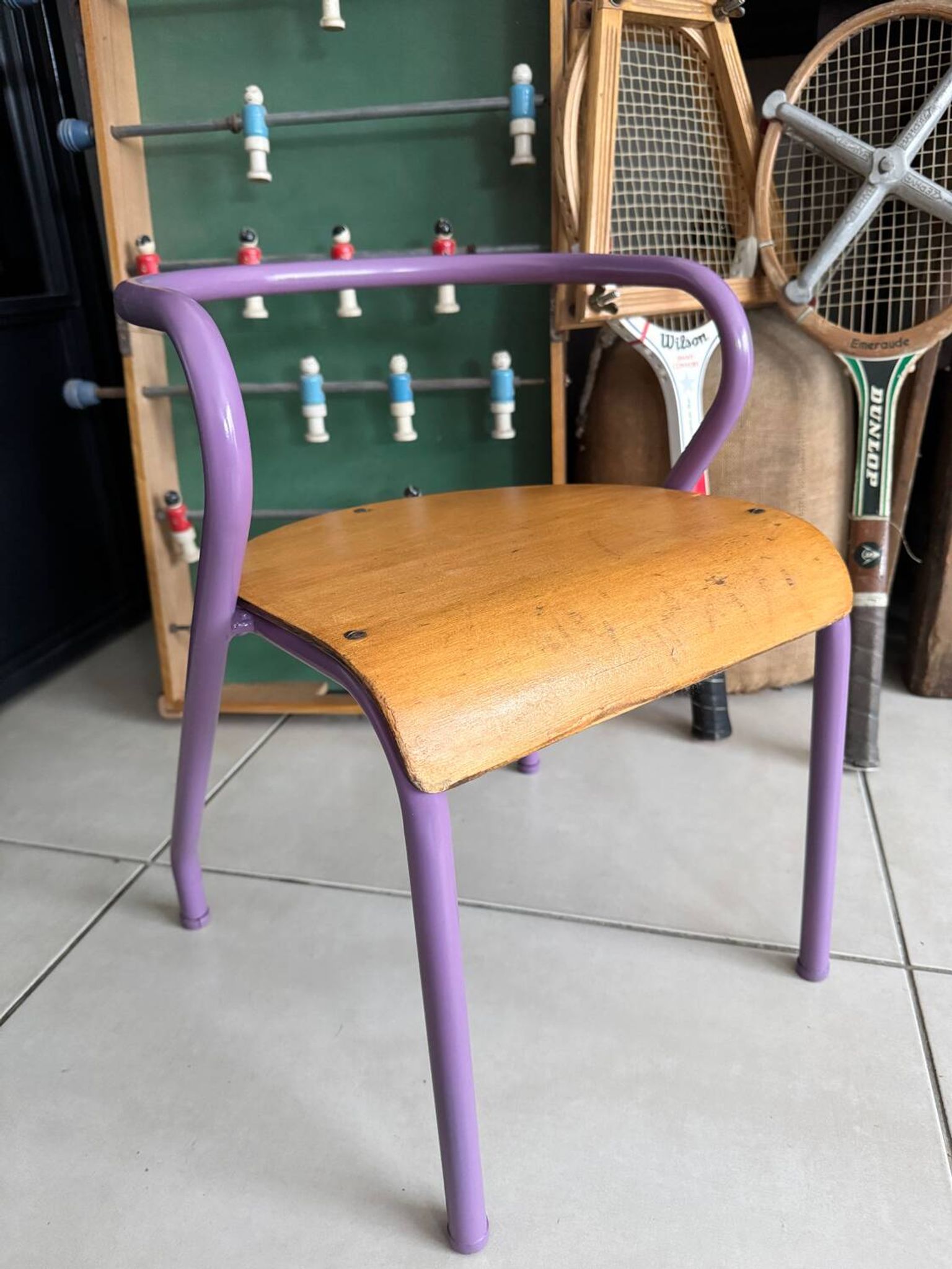 Chaise écolier enfant Hitier vintage