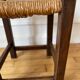 Wooden stool and antique straw