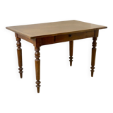 Old desk table with turned legs